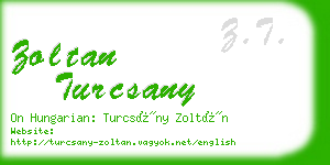 zoltan turcsany business card